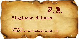 Pingiczer Milemon névjegykártya